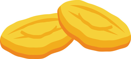 Exotic dry fruit icon isometric vector. Organic fruit. Snack healthy