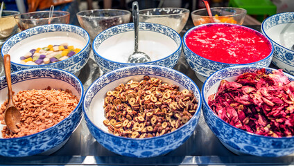 Snack Bingfen in Chongqing Food Street, China