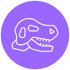 Dinosaur Fossil Icon Style