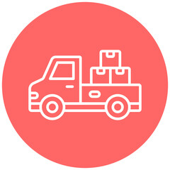 Cargo Truck Icon Style