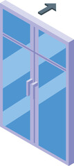 Window renovation icon isometric vector. Home apartment. House repair