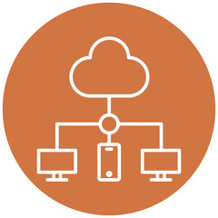 Cloud Connection Icon Style