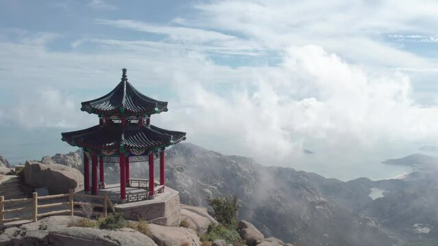 The beautiful natural scenery of Laoshan Mountain in Qingdao