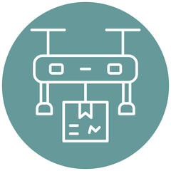Drone Delivery Icon Style