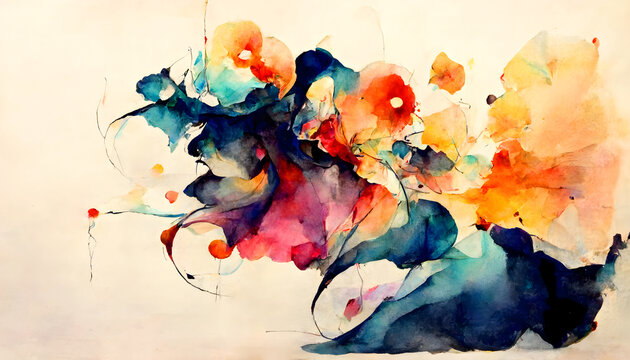 Abstract watercolor design illustration