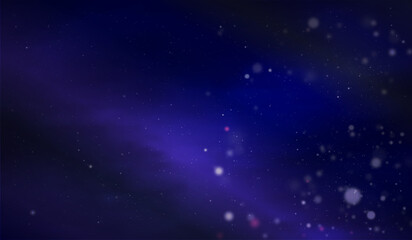 Fototapeta na wymiar Festive colourful Dark Blue bokeh background,Cosmic background.