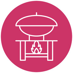 Chafing Dish Icon Style