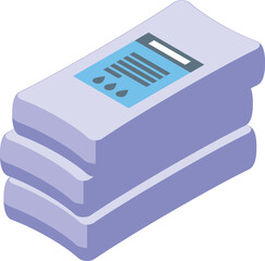 Cement sack icon isometric vector. Wall house. Door loan