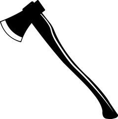 Vector image (icon, silhouette) of an ax (axe) for chopping wood