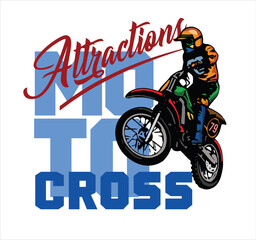 Motocross Image vector illustration for your t shirt