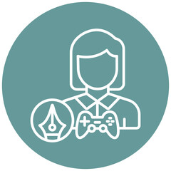 Game Designer Female Icon Style
