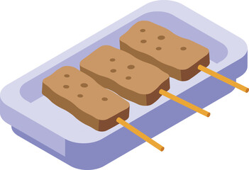 Soy stick icon isometric vector. Organic food. Diet food