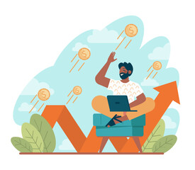 Investment concept. Investing strategy, idea of financial support