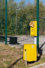 paper bag for excrement at the dog run