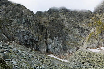The harsh mountain climate in the glacial cauldron. Tatra Mountains. - 535495557