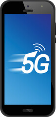 Cell Phone 5G Network Vector Illustration