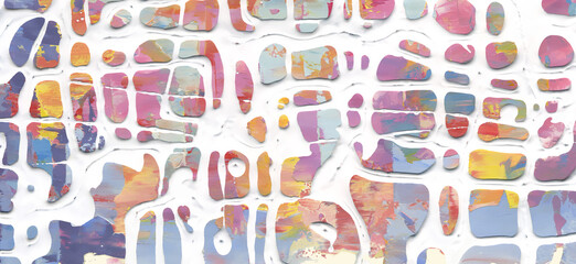 Colorful slices oil paint texture for abstract background, textured wallpaper, mosaic pattern, art print, etc. High detail.