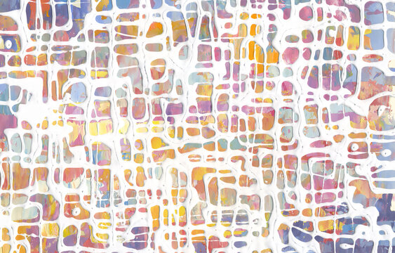 Slices abstract background of oil paint texture for textured wallpaper, mosaic pattern, art print, etc. High detail.
