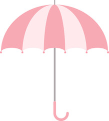 Obraz premium cute pink umbrella illustartion isolated otransparent background, cartoon style png, clip art