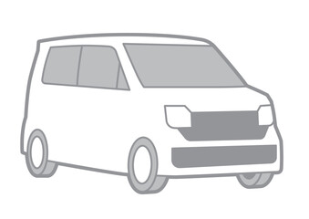 COMPACT TEMPLATE VECTOR ILLUSTRATOR ON WHITE BACKGROUND - SPORTCAR_T027 : 535498941