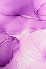 Abstract alcohol ink fluid art background. Purple color
