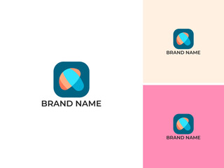 ILLUSTRATION ABSTRACT MUSHROOM LOGO DESIGN VECTOR