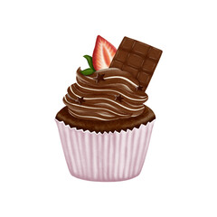 Dessert and Cupcake Watercolor Clipart