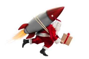 Santa claus competition for the fastest possible delivery of gifts