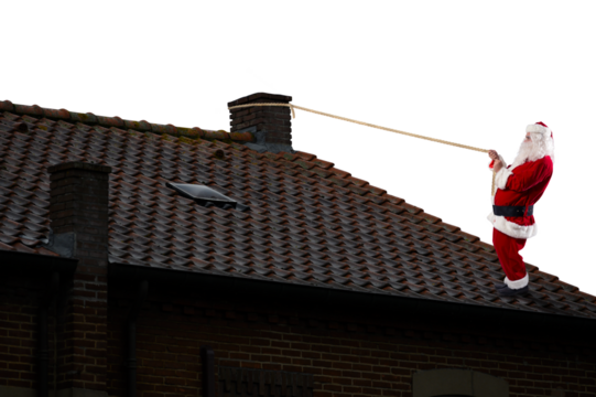 Santa claus ready to deliver presents for christmas