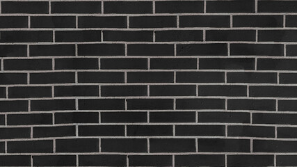 Black brick wall. Background horizontal