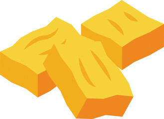 Dry mango icon isometric vector. Healthy snack. Fiber food