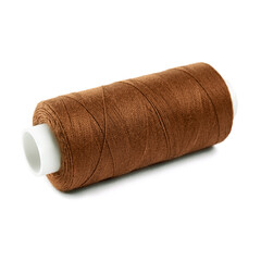 Sewing threads. Spool of thread with on white isolated background. Multicolor sewing threads background.