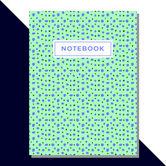 Green and Blue Notebook Diary Cover Design, Journal Diary Book Cover Design