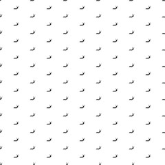 Square seamless background pattern from geometric shapes. The pattern is evenly filled with black caterpillar symbols. Vector illustration on white background