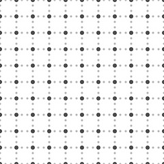 Fototapeta na wymiar Square seamless background pattern from black optic cable symbols are different sizes and opacity. The pattern is evenly filled. Vector illustration on white background