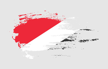 Grunge brush stroke flag of Principality of Sealand with painted brush splatter effect on solid background