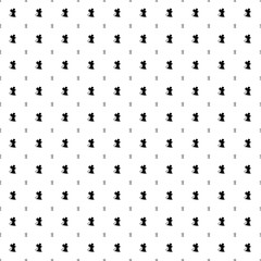 Fototapeta na wymiar Square seamless background pattern from geometric shapes are different sizes and opacity. The pattern is evenly filled with black mouse symbols. Vector illustration on white background