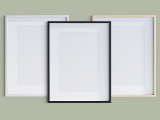 3 blank picture frames cover