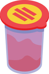 Sugar candy cup icon isometric vector. Food cart. Seller shop