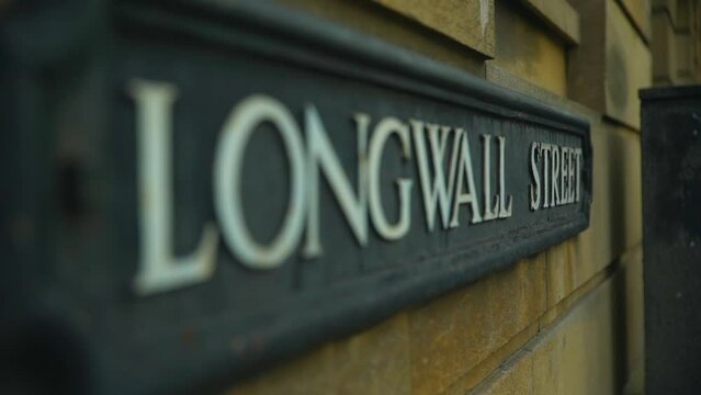 Longwall sign board in oxford england