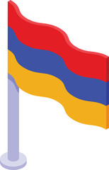 Armenia flag icon isometric vector. Patriotic country. Creative culture