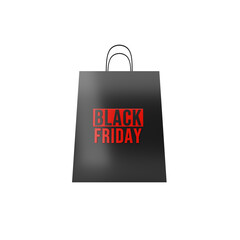 3D Black Friday Shopping Bag 