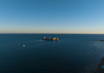 Maidens Castle (Kiz Kalesi) Drone Photo, Erdemli Mersin, Turkey