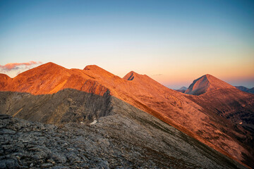 Naklejka premium Koncheto and Vihren peak, Pirin, Bulgaria