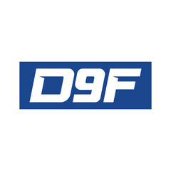 D9F logo design. Letter D9F