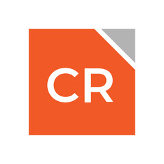 Letter CR logo design. Abstract logo design