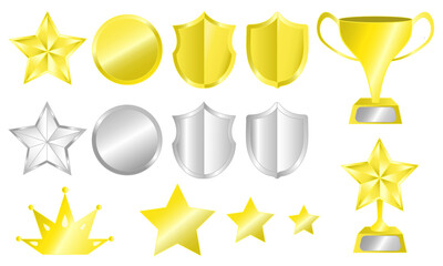 Vector design of emblem and badge sign. Set of emblem and sticker vector icon for stock