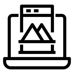 Icon Pyramid Chart With Style Outline