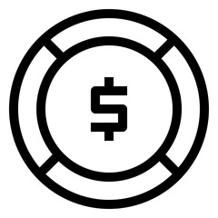 Icon Circle Chart With Style Outline