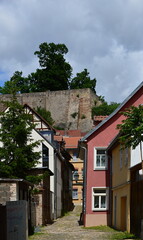 Narrow Street in the Old Town of Rudolstadt, Thuringia